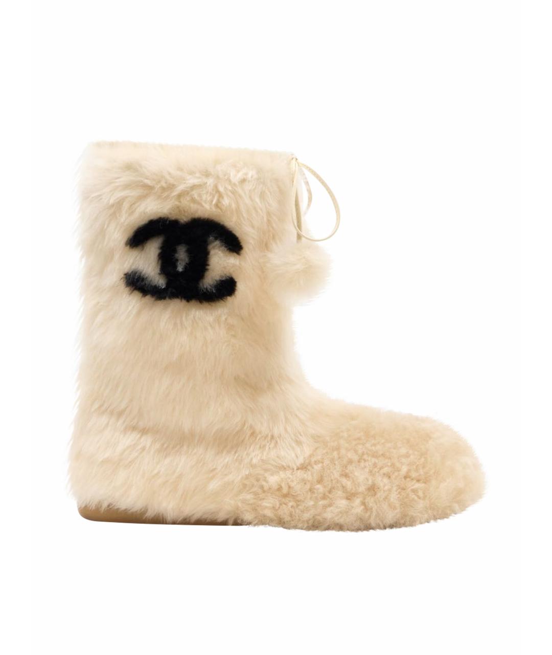 CHANEL Бежевые сапоги, фото 1
