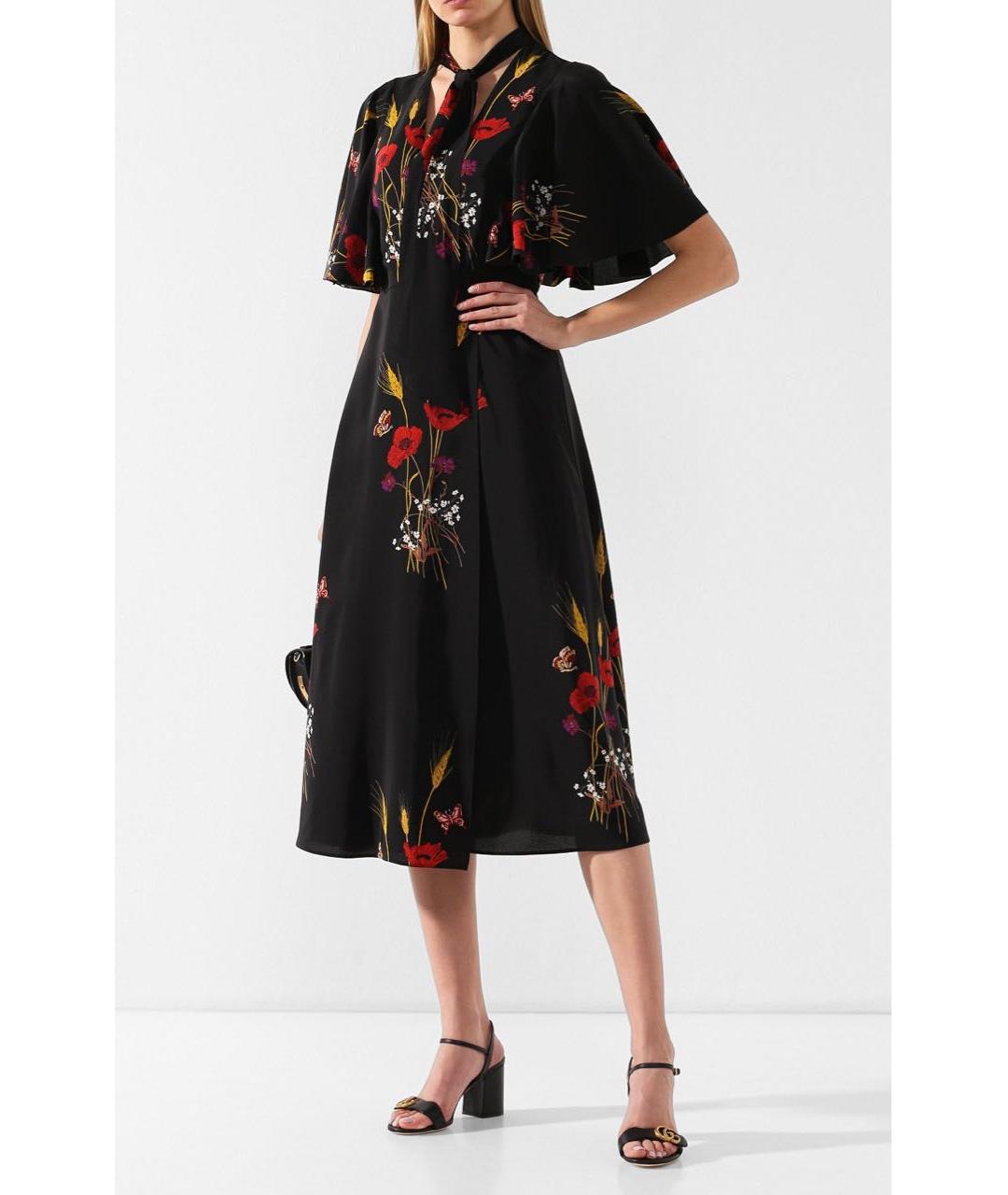 GUCCI Черные кожаные босоножки, фото 7