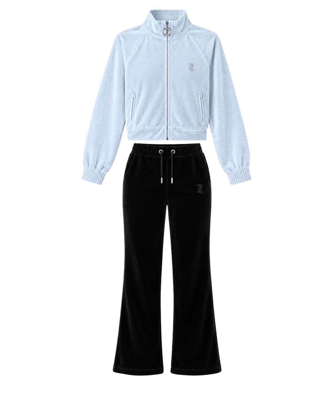 JUICY COUTURE Голубой велюровый спортивные костюмы, фото 1