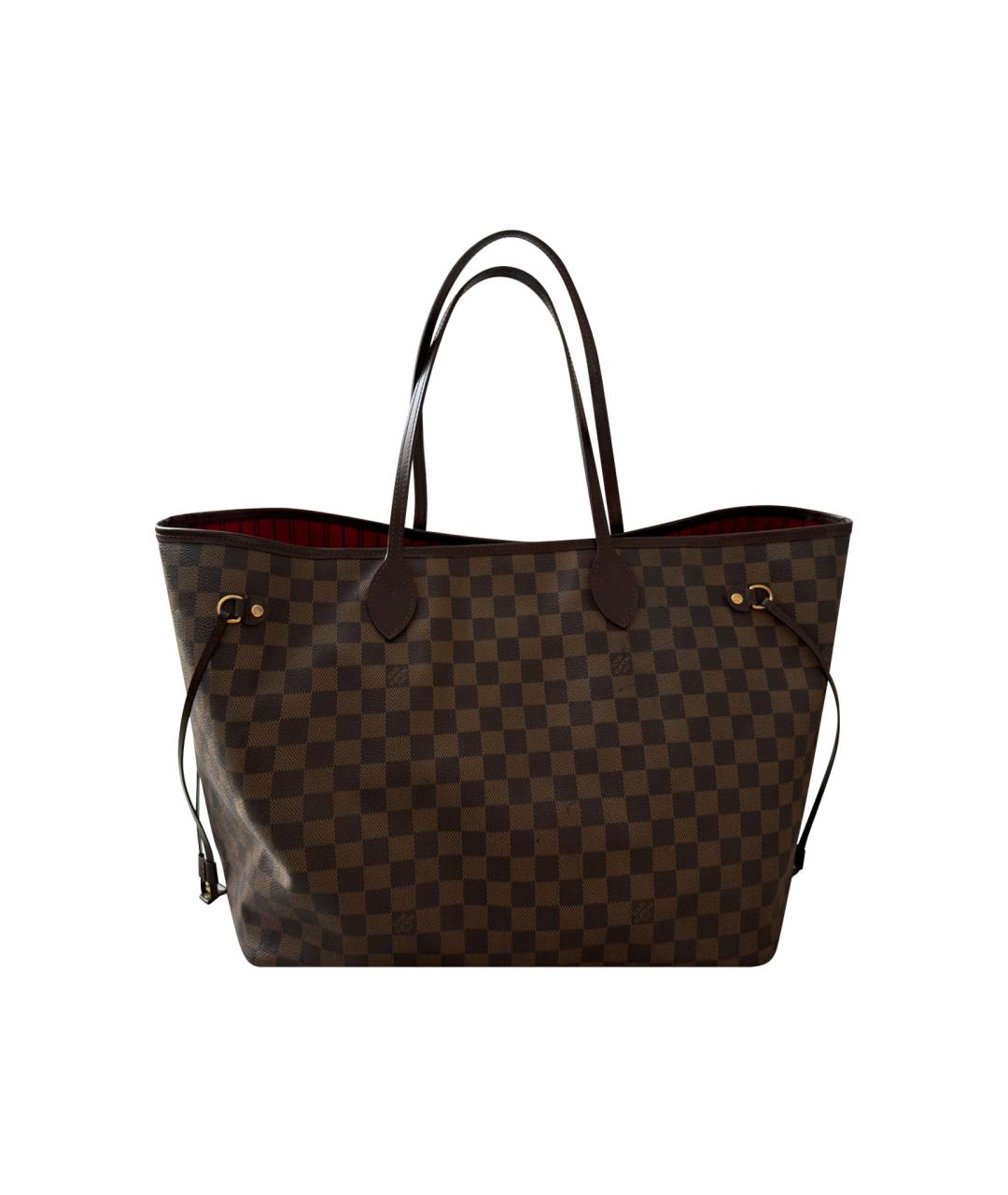 LOUIS VUITTON Коричневая сумка тоут из канвы, фото 1