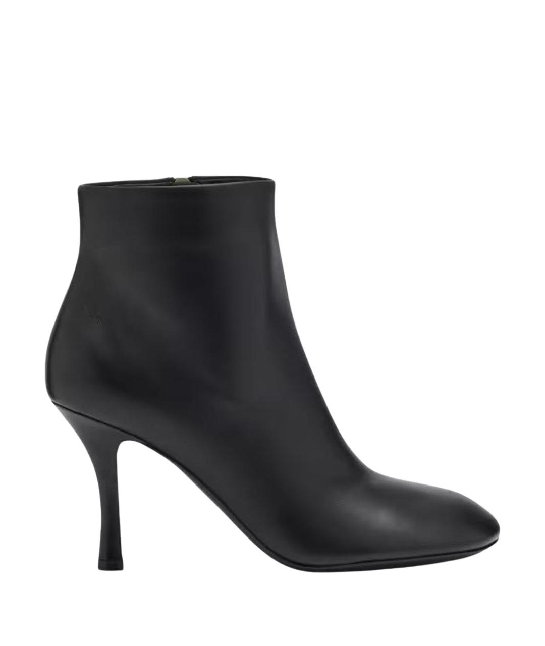 BURBERRY Черные кожаные ботильоны, фото 1