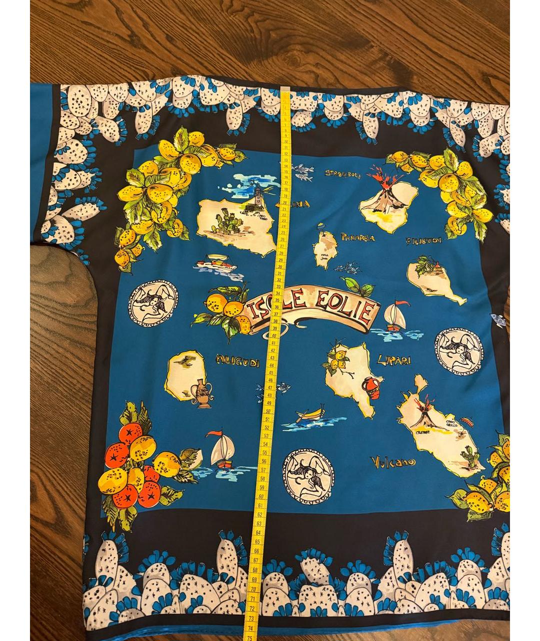 DOLCE&GABBANA Синяя шелковая блузы, фото 7
