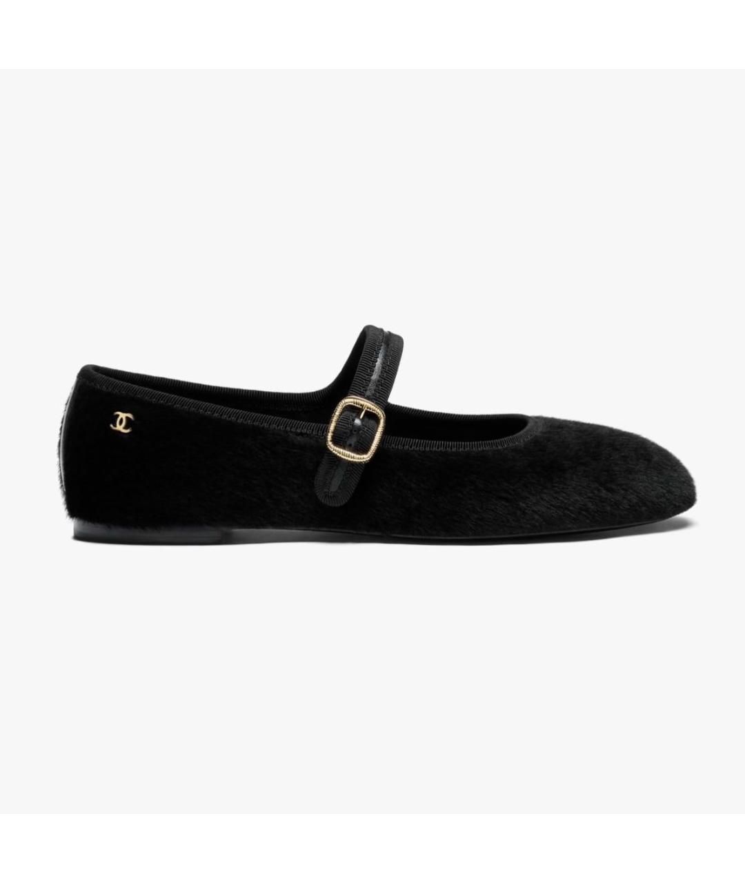 CHANEL Черные кожаные балетки, фото 2