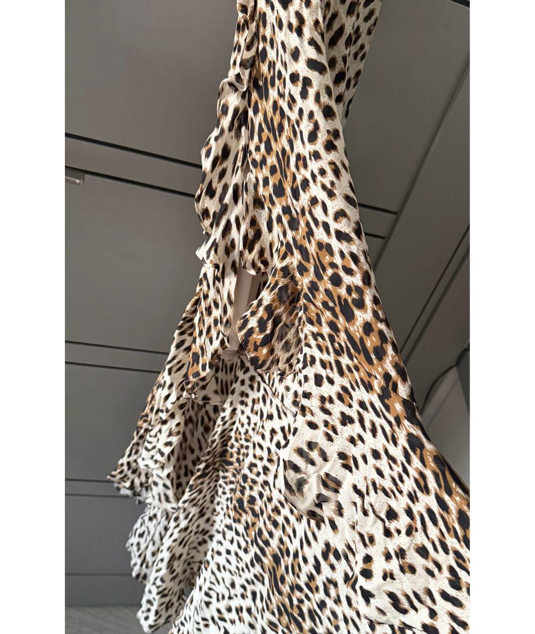 ROBERTO CAVALLI Мульти шелковое вечернее платье, фото 3