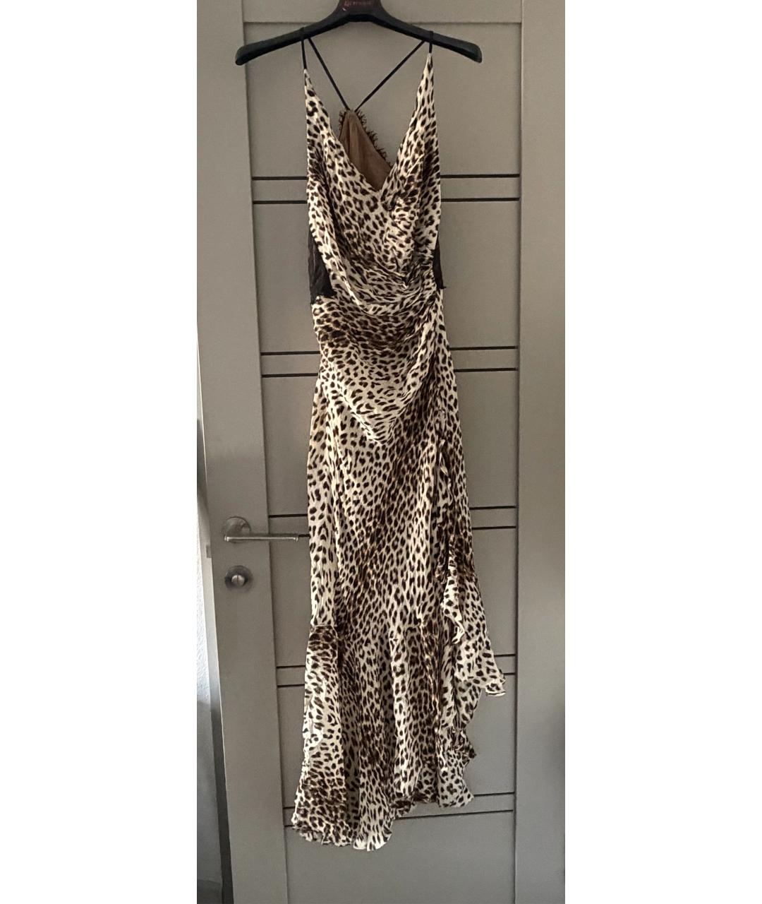 ROBERTO CAVALLI Мульти шелковое вечернее платье, фото 4
