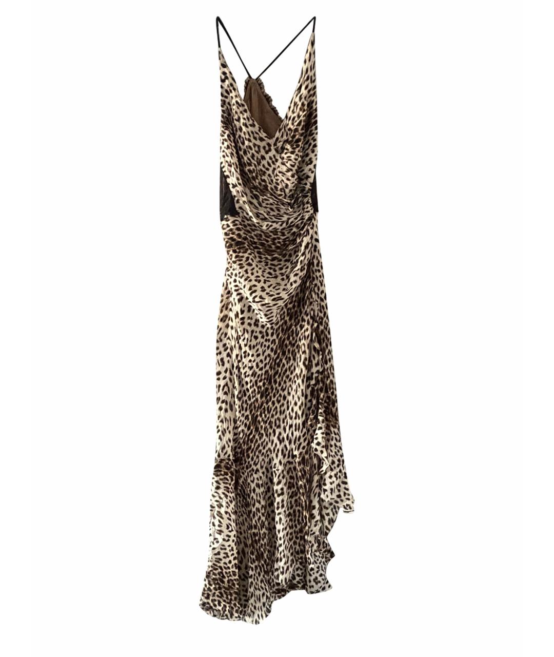 ROBERTO CAVALLI Мульти шелковое вечернее платье, фото 1