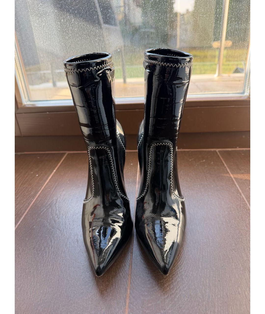 GIANVITO ROSSI Черные ботильоны из лакированной кожи, фото 2