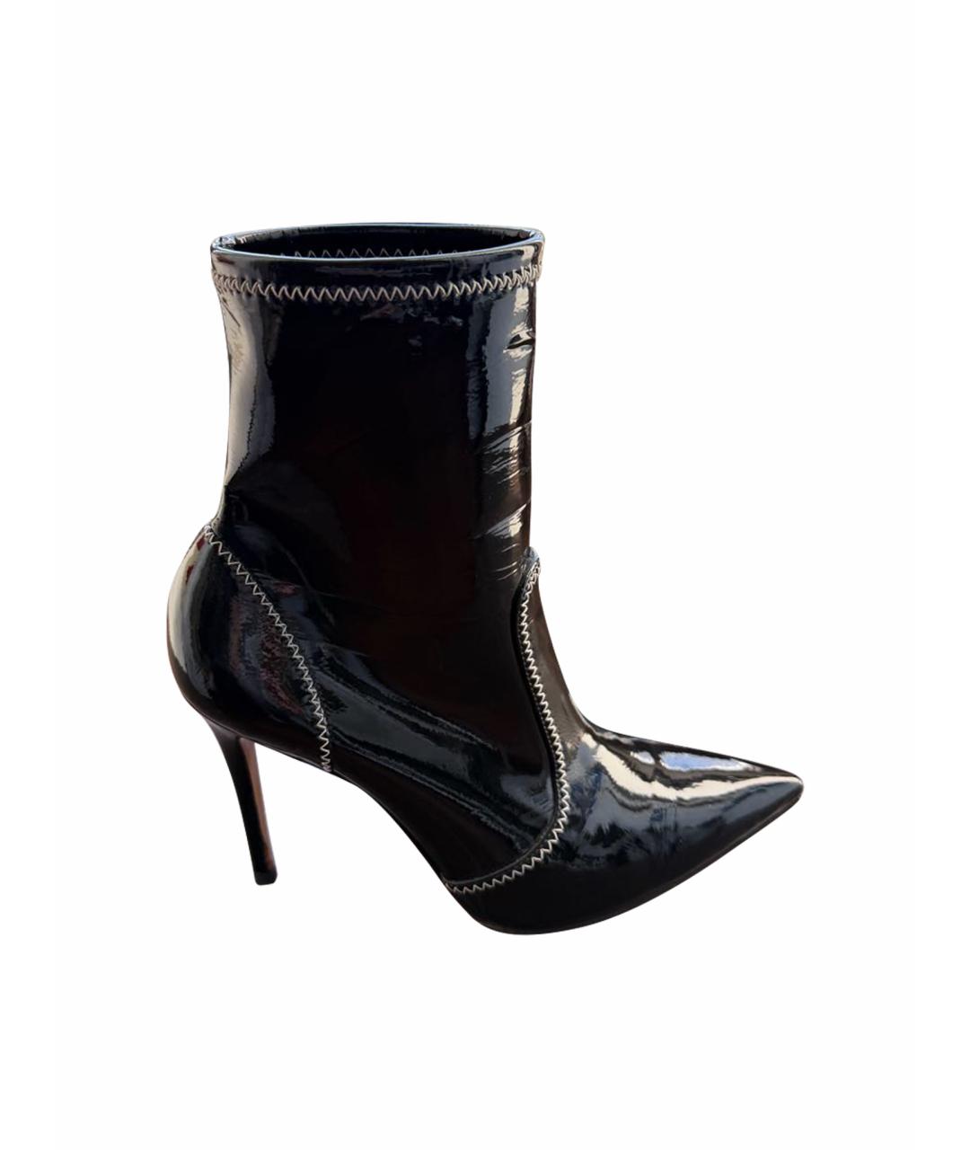 GIANVITO ROSSI Черные ботильоны из лакированной кожи, фото 1