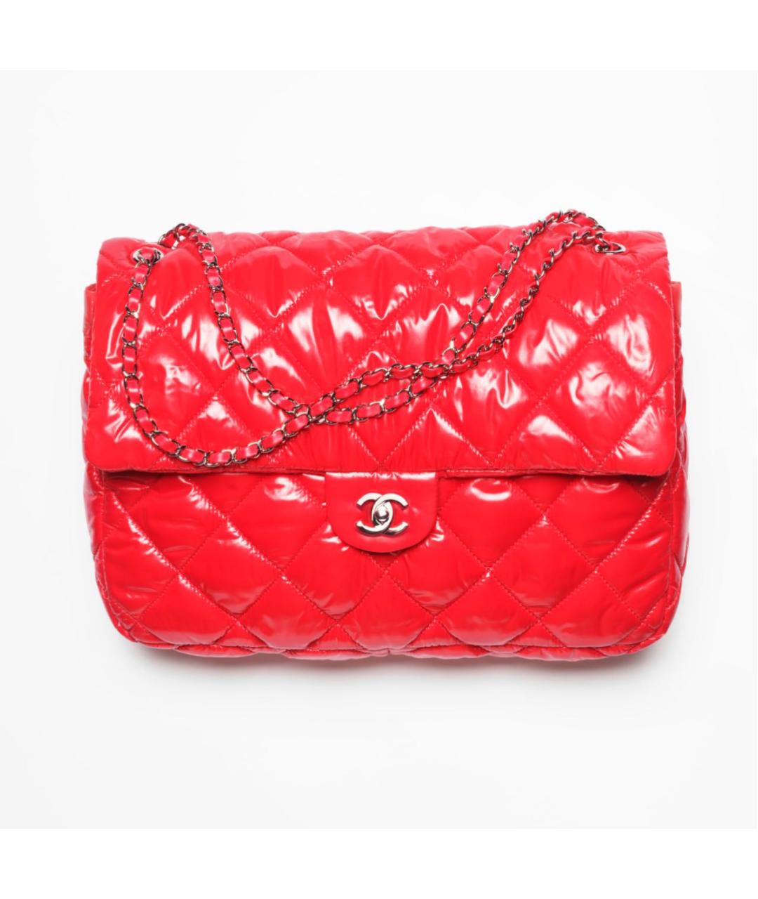 CHANEL Красная нейлоновая сумка тоут, фото 5