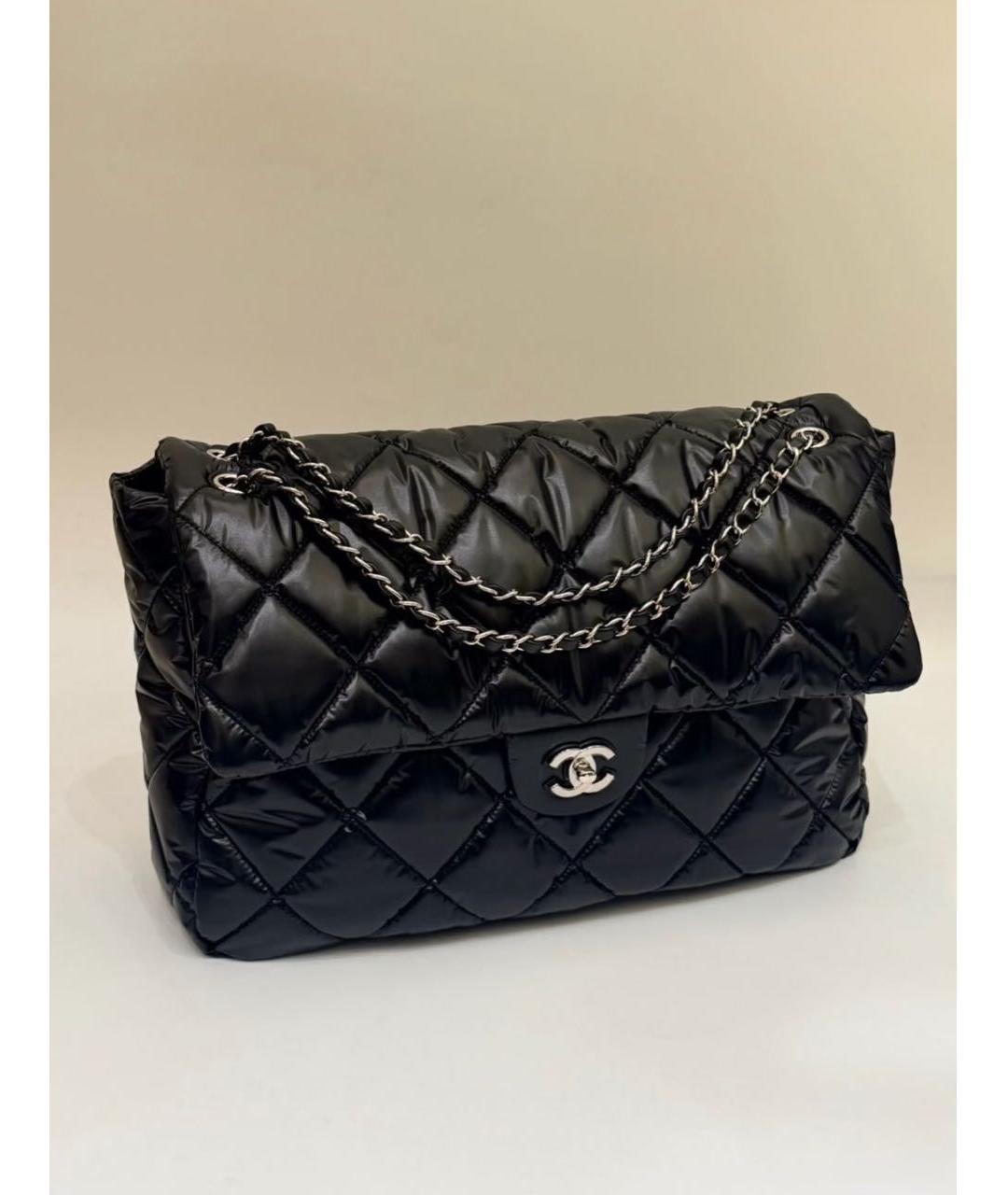 CHANEL Черная нейлоновая сумка тоут, фото 3