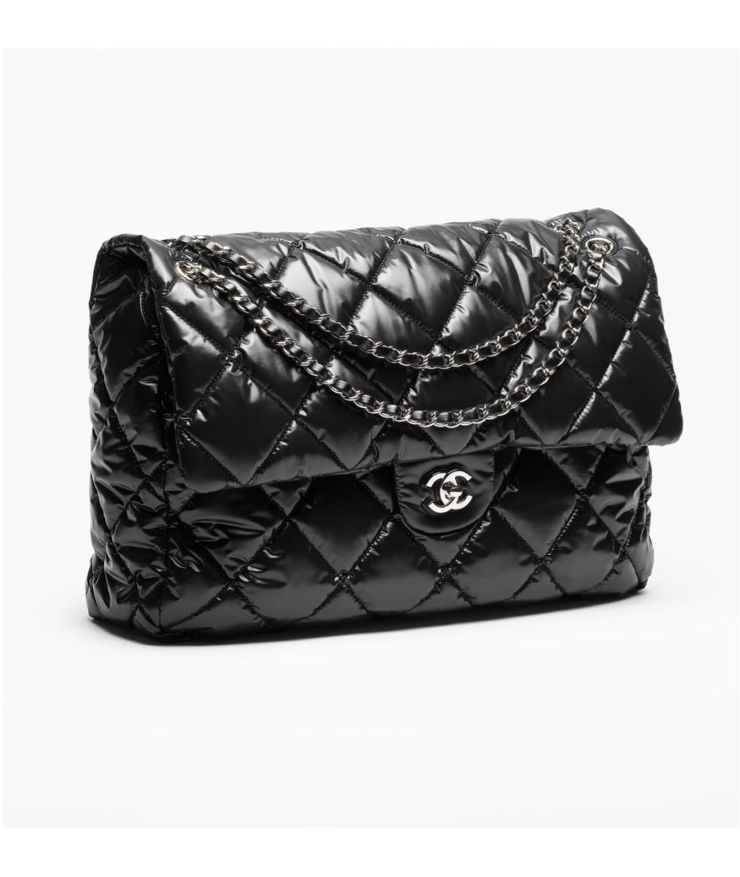 CHANEL Черная нейлоновая сумка тоут, фото 2