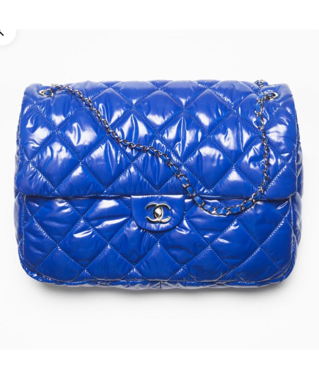 CHANEL Синяя нейлоновая сумка тоут, фото 4