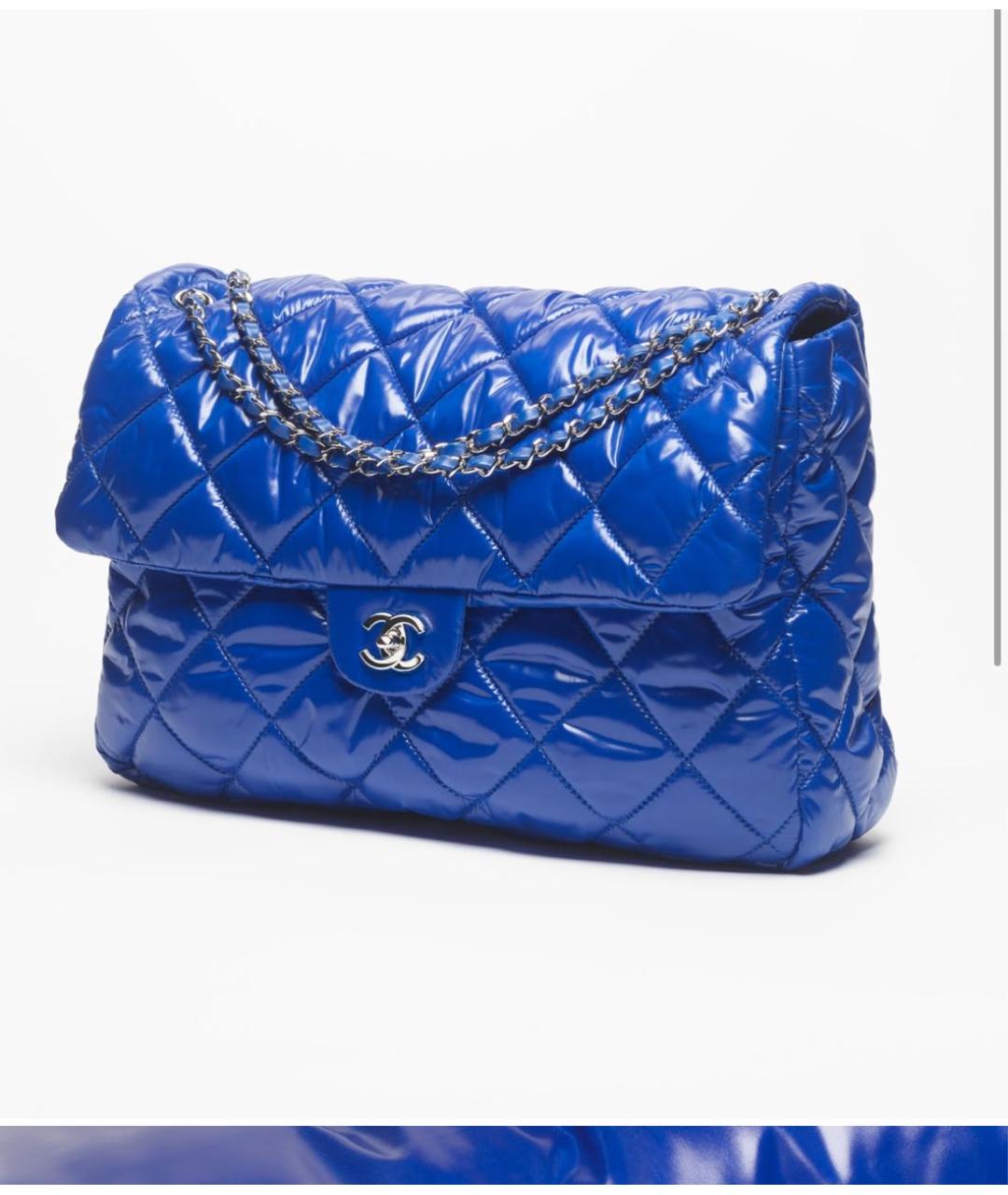 CHANEL Синяя нейлоновая сумка тоут, фото 2