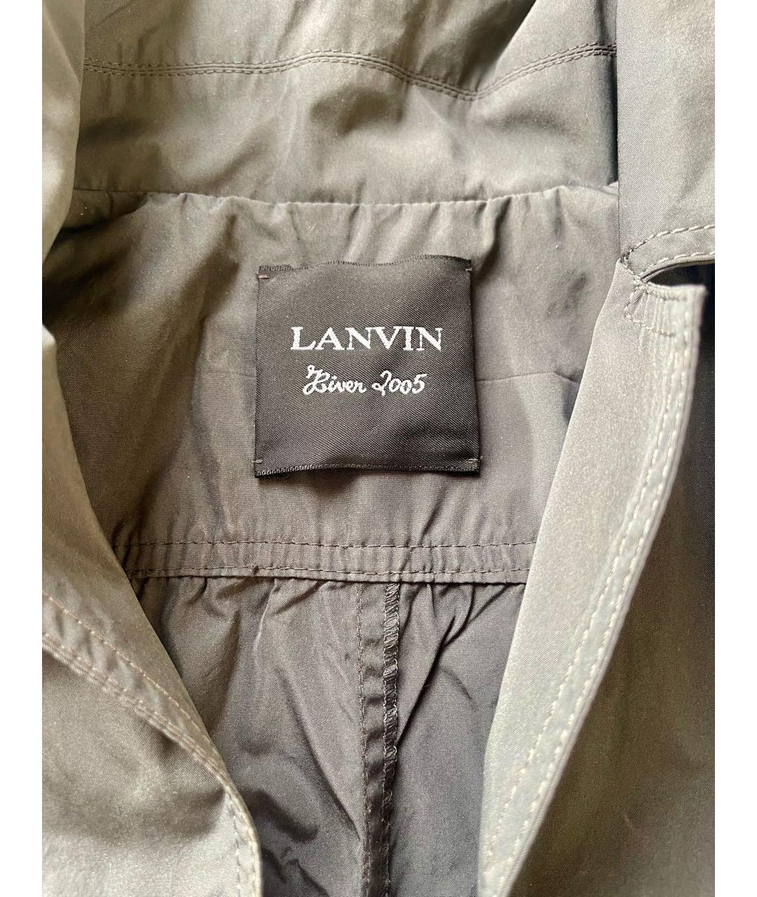 LANVIN Серое полиэстеровое повседневное платье, фото 3