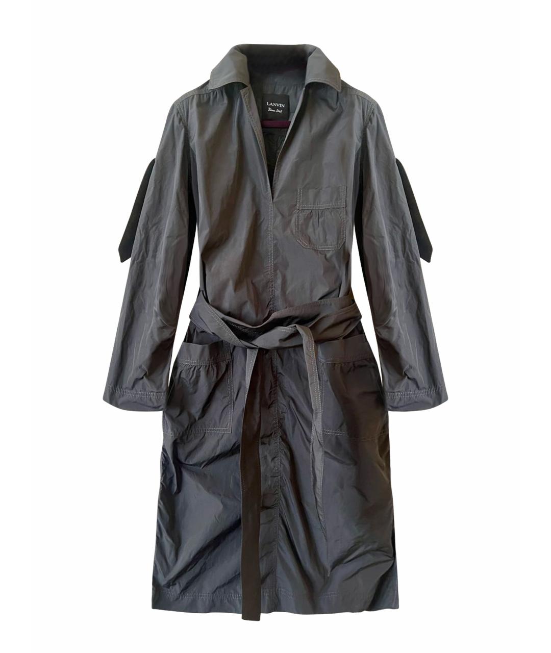 LANVIN Серое полиэстеровое повседневное платье, фото 1