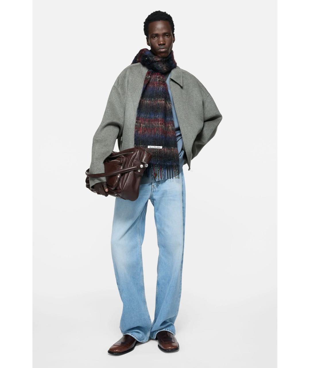 ACNE STUDIOS Черный шерстяной шарф, фото 2
