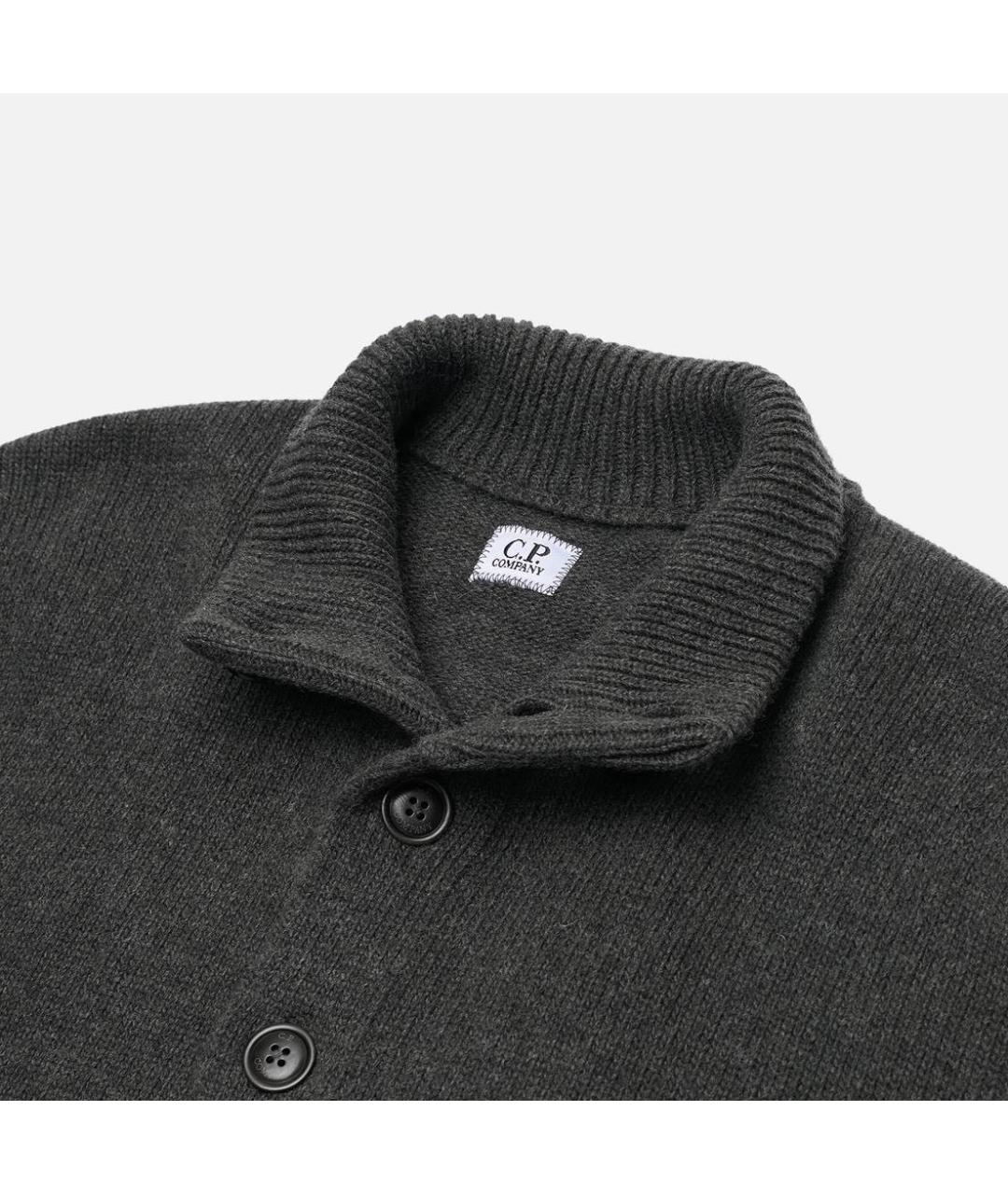 CP COMPANY Антрацитовый шерстяной джемпер / свитер, фото 2