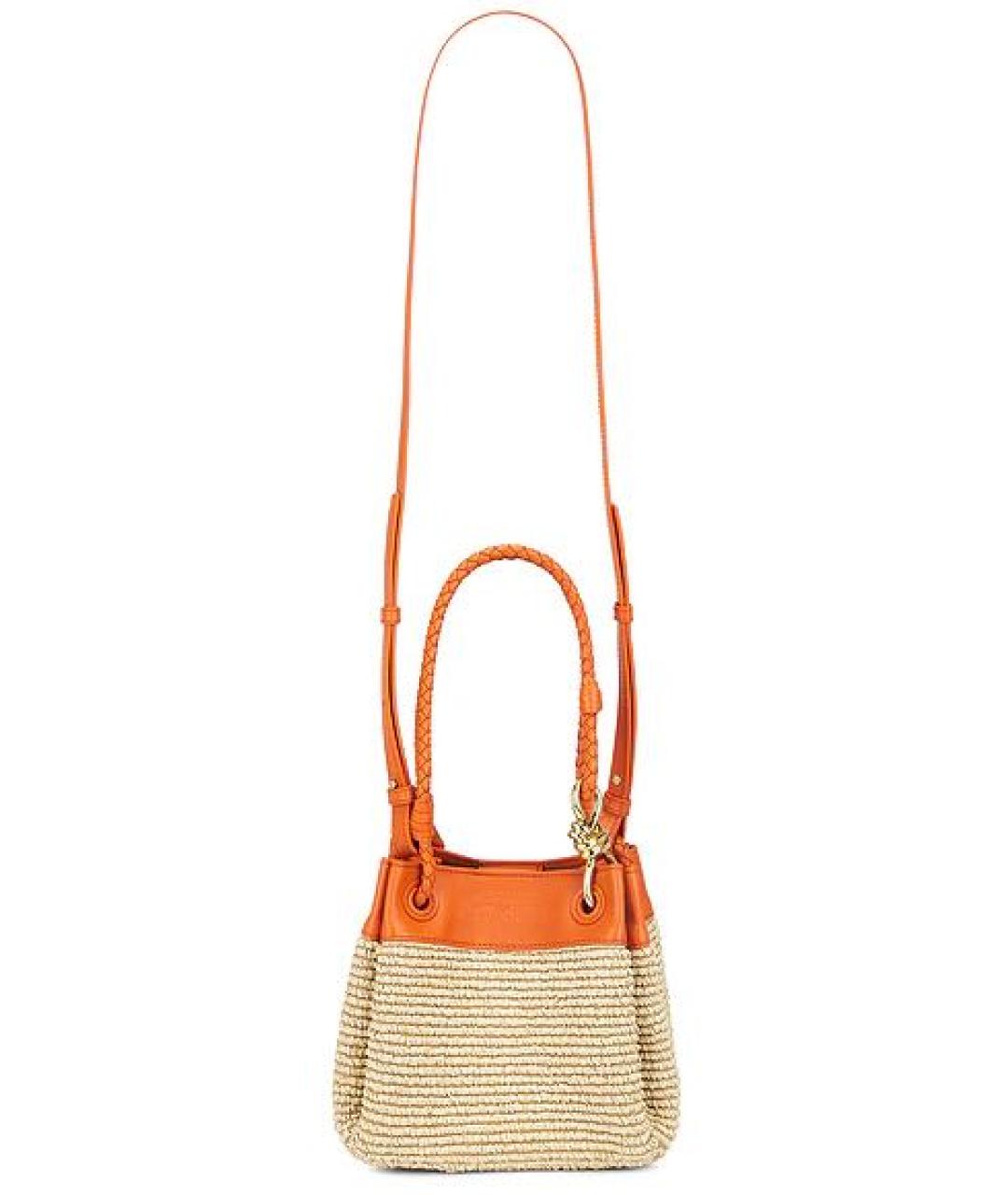 BOTTEGA VENETA Оранжевая плетеная сумка с короткими ручками, фото 6