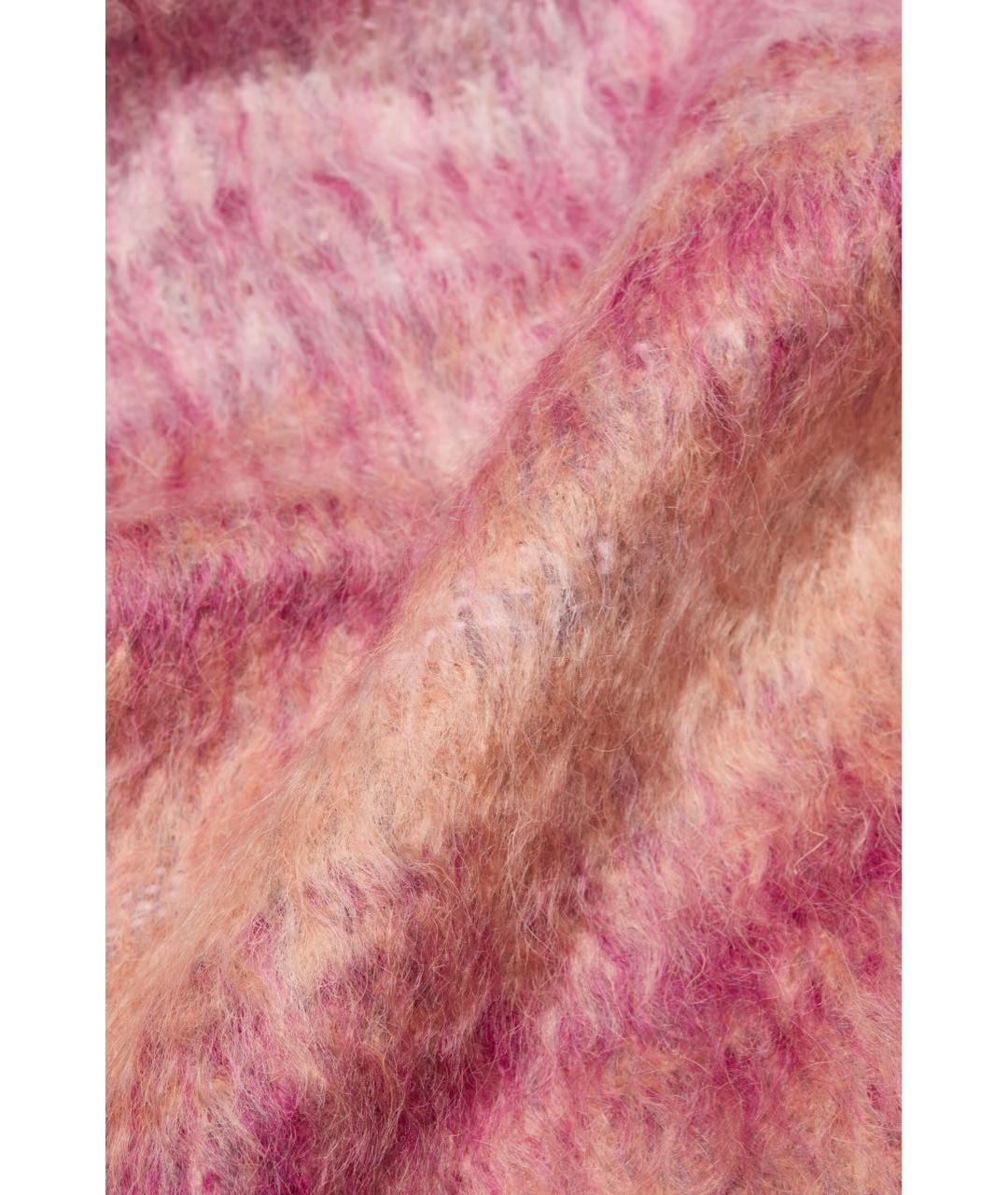 ACNE STUDIOS Розовый шерстяной шарф, фото 3