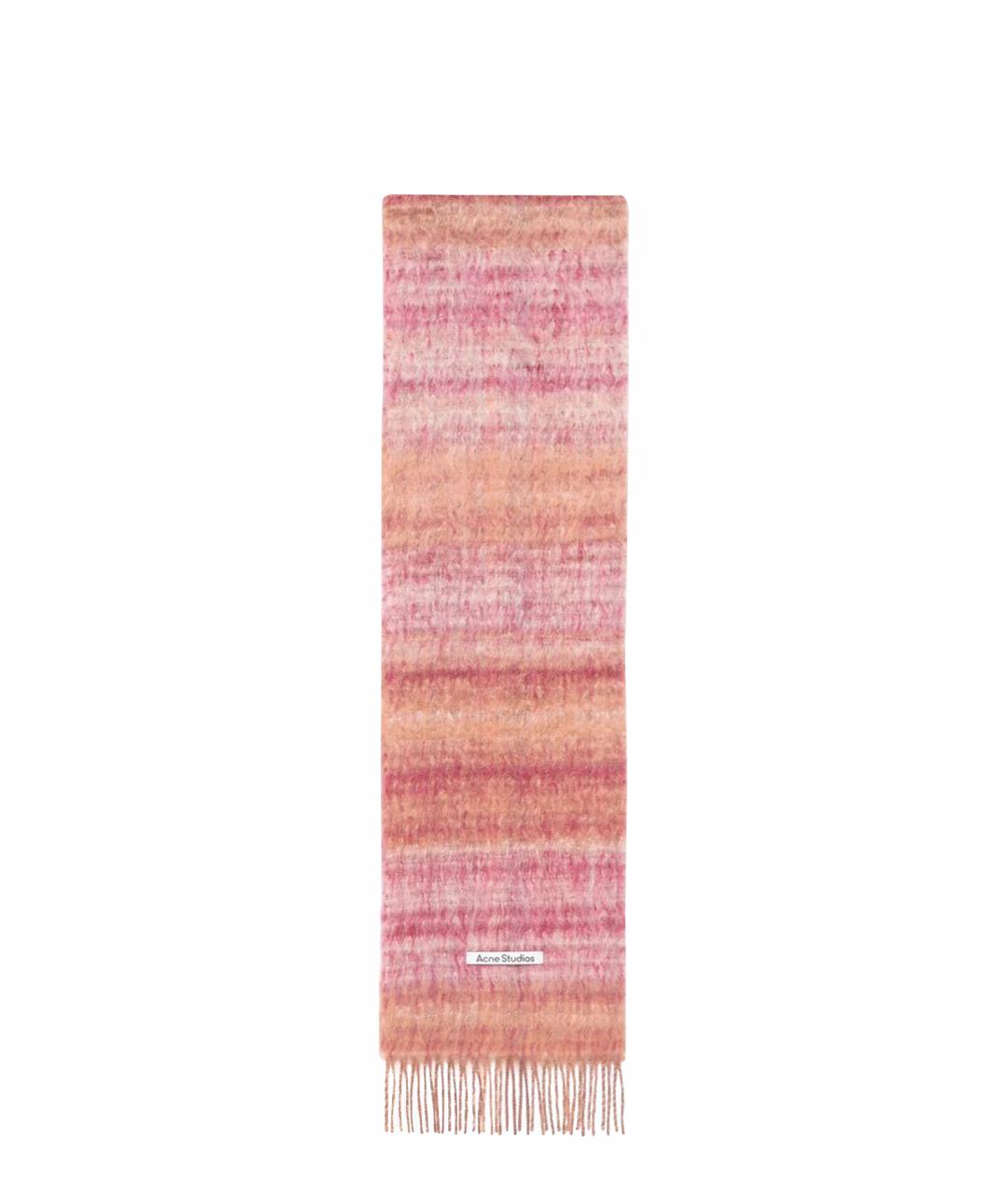 ACNE STUDIOS Розовый шерстяной шарф, фото 1