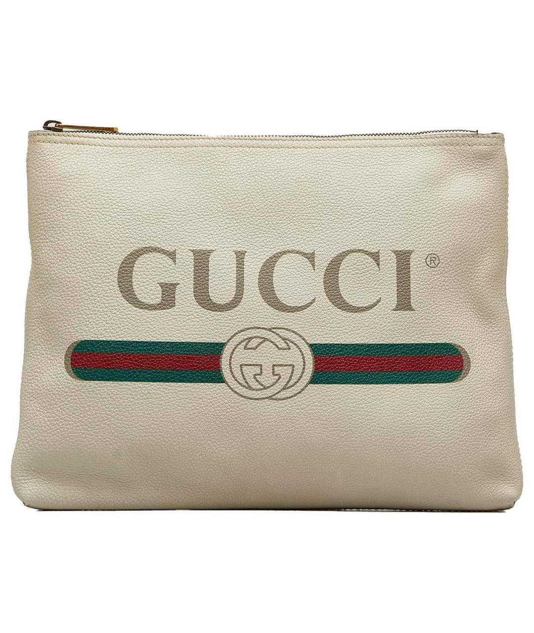GUCCI Бежевая кожаная папка для документов, фото 2