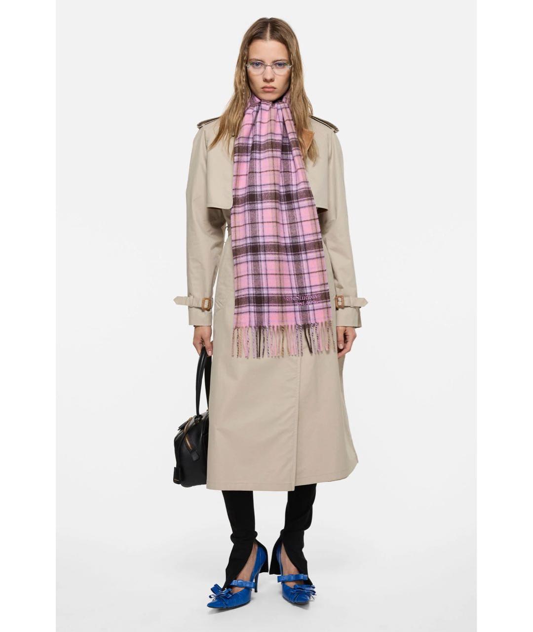ACNE STUDIOS Розовый кашемировый шарф, фото 2