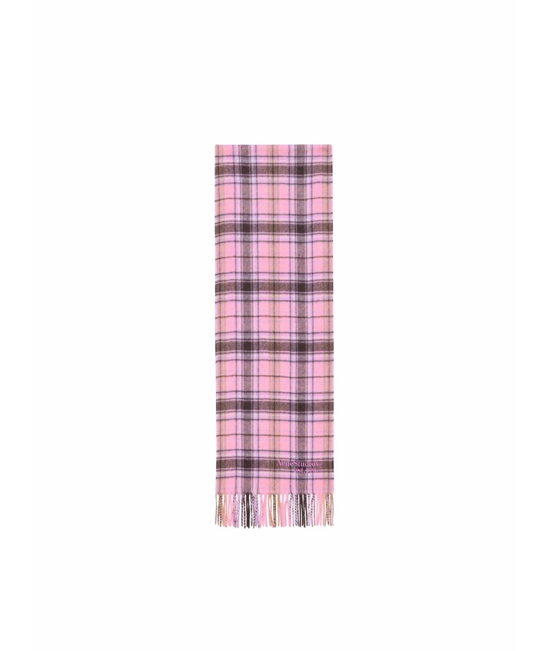 ACNE STUDIOS Розовый кашемировый шарф, фото 1