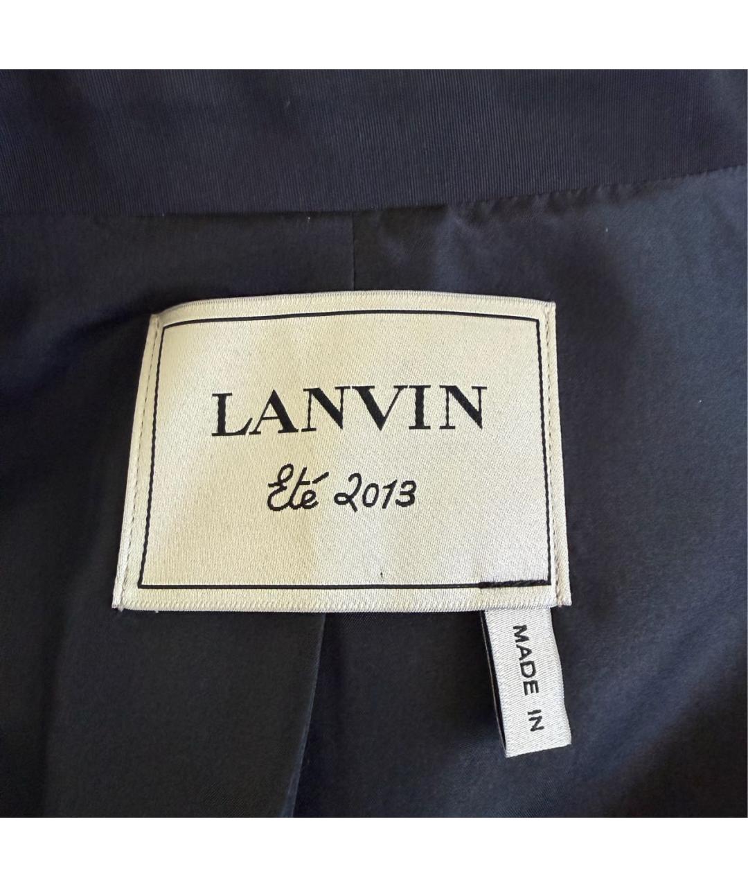 LANVIN Черный хлопковый жакет/пиджак, фото 3