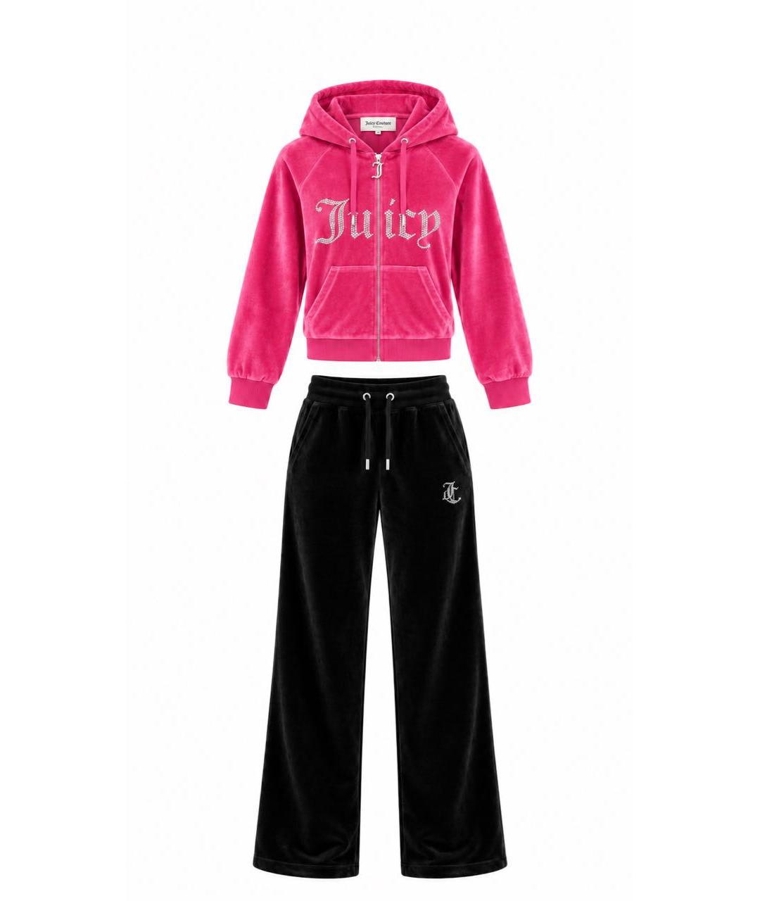 JUICY COUTURE Черный велюровый спортивные костюмы, фото 7