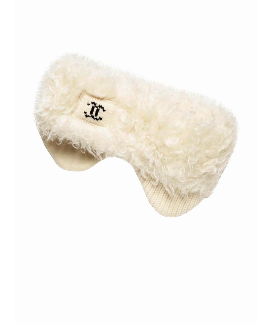 CHANEL Белая шерстяная повязка на голову, фото 1