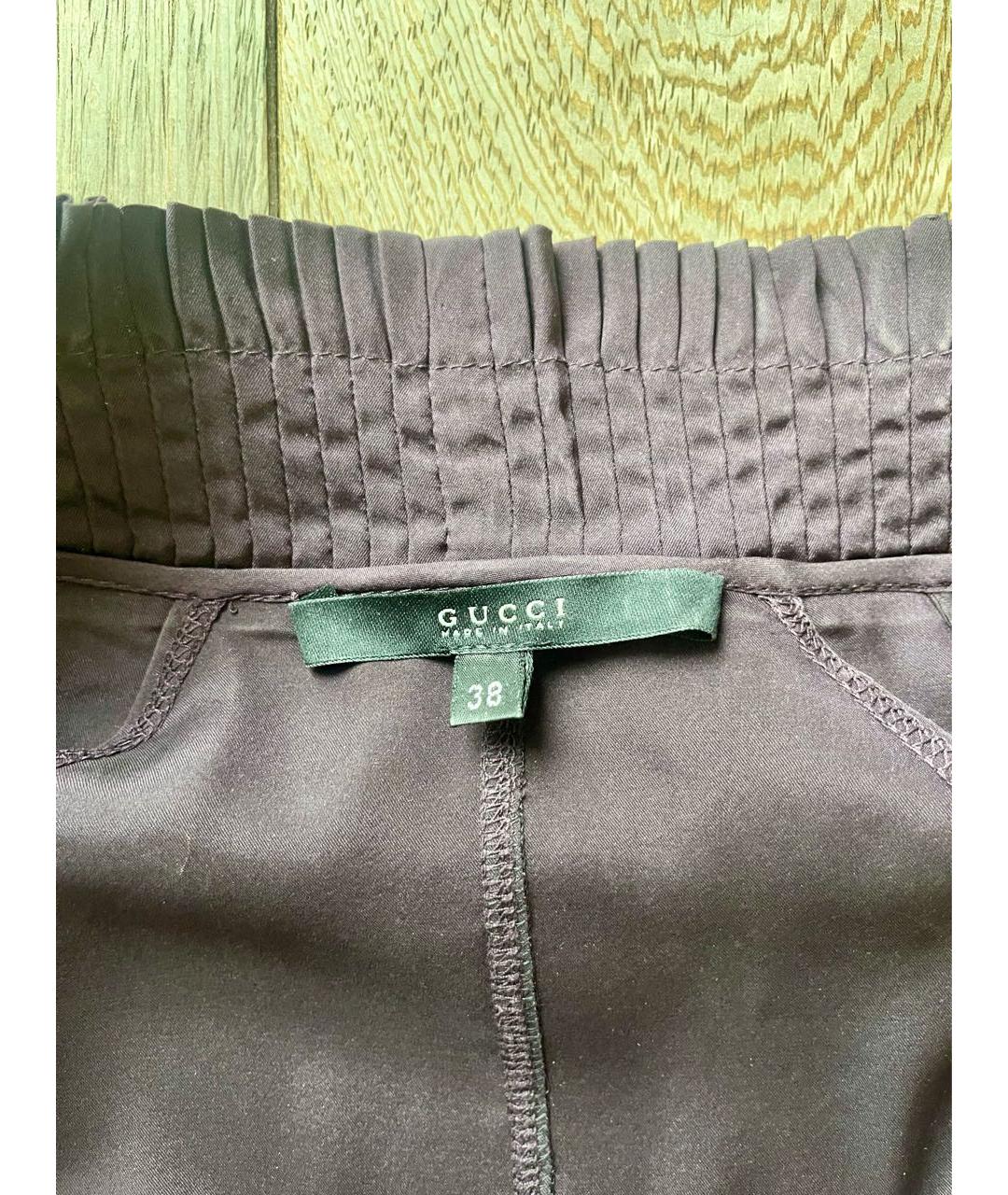 GUCCI Бордовая шелковая блузы, фото 3