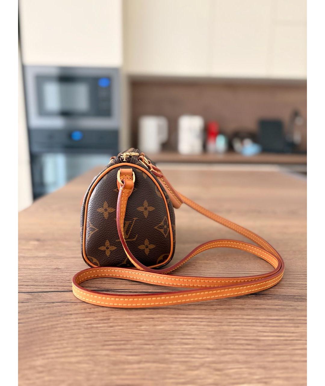 LOUIS VUITTON Коричневая сумка через плечо из канвы, фото 2