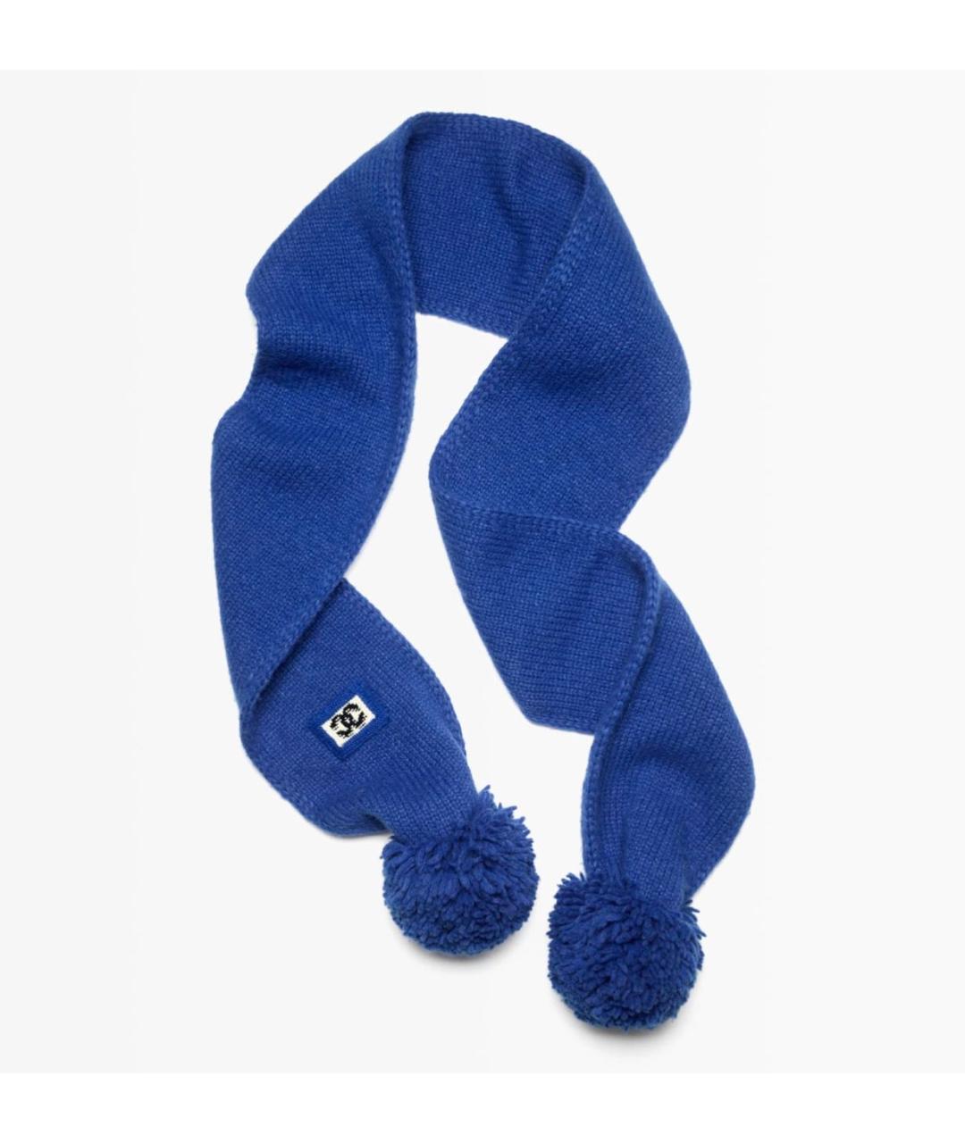 CHANEL Белый шерстяной шарф, фото 5