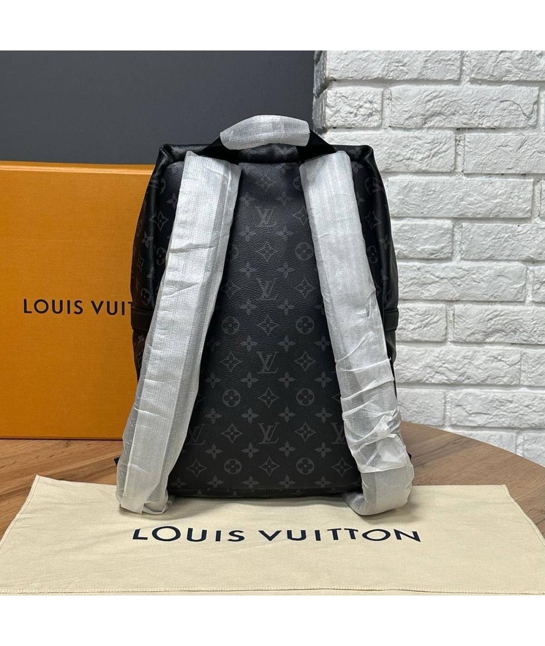 LOUIS VUITTON Черный рюкзак из канвы, фото 3