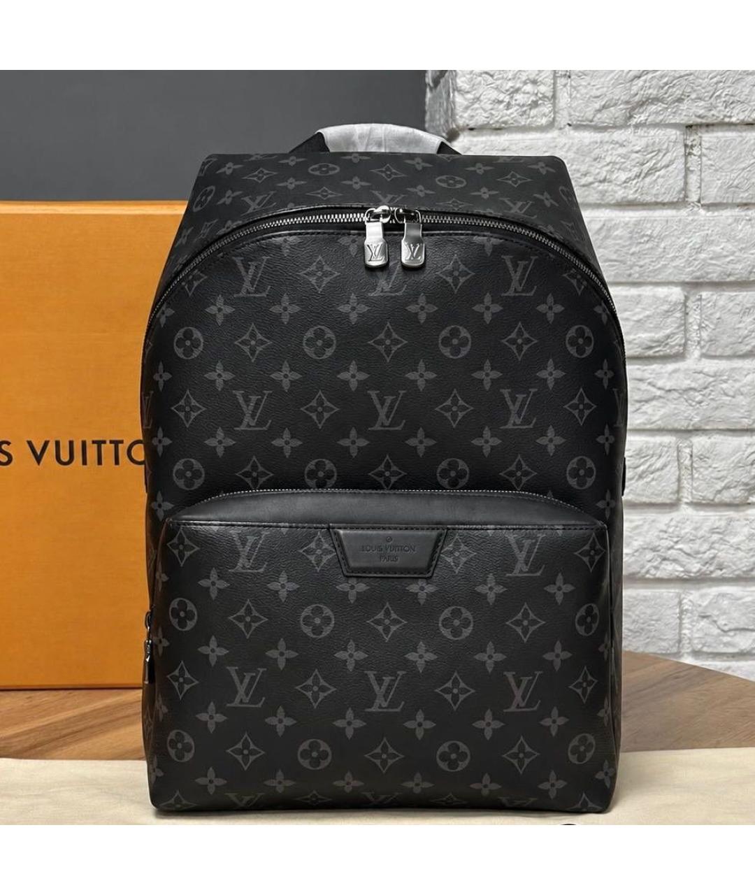 LOUIS VUITTON Черный рюкзак из канвы, фото 4