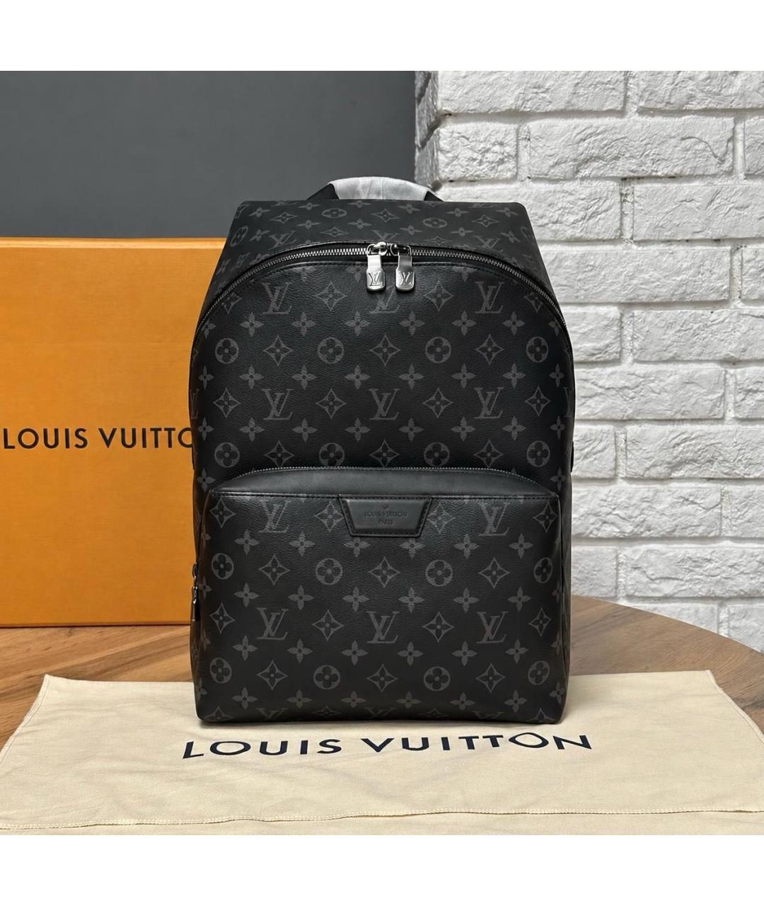 LOUIS VUITTON Черный рюкзак из канвы, фото 5
