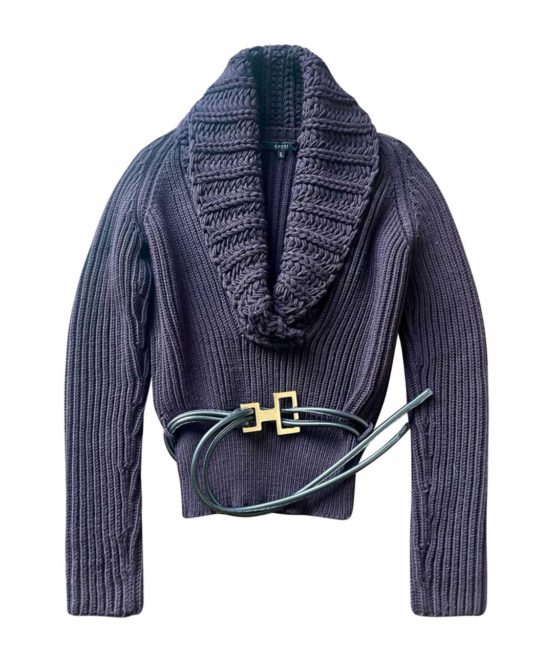 GUCCI Бордовый шерстяной джемпер / свитер, фото 1