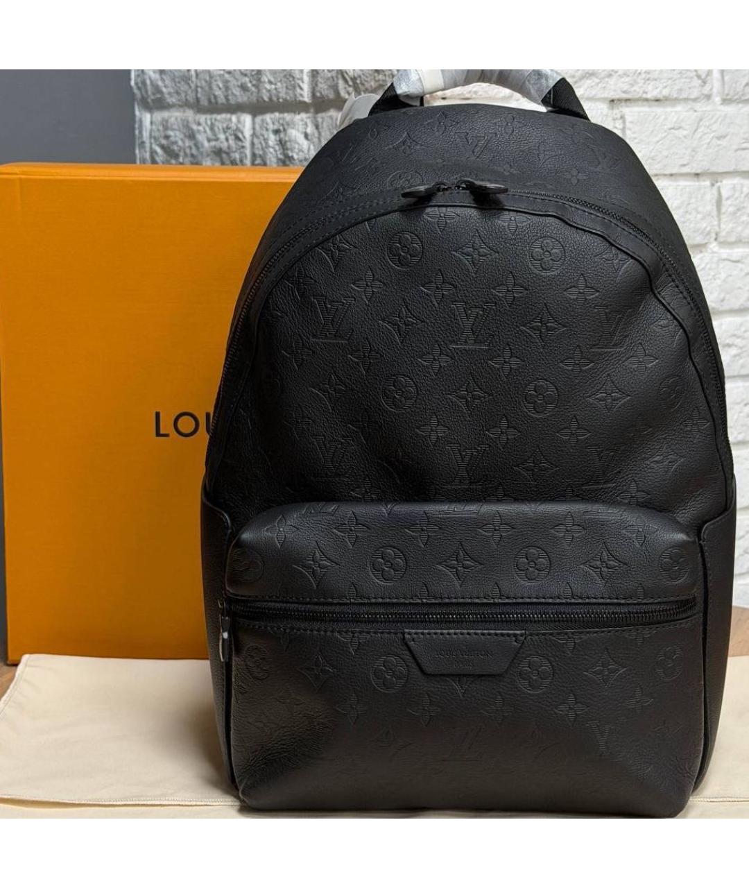 LOUIS VUITTON Черный кожаный рюкзак, фото 4