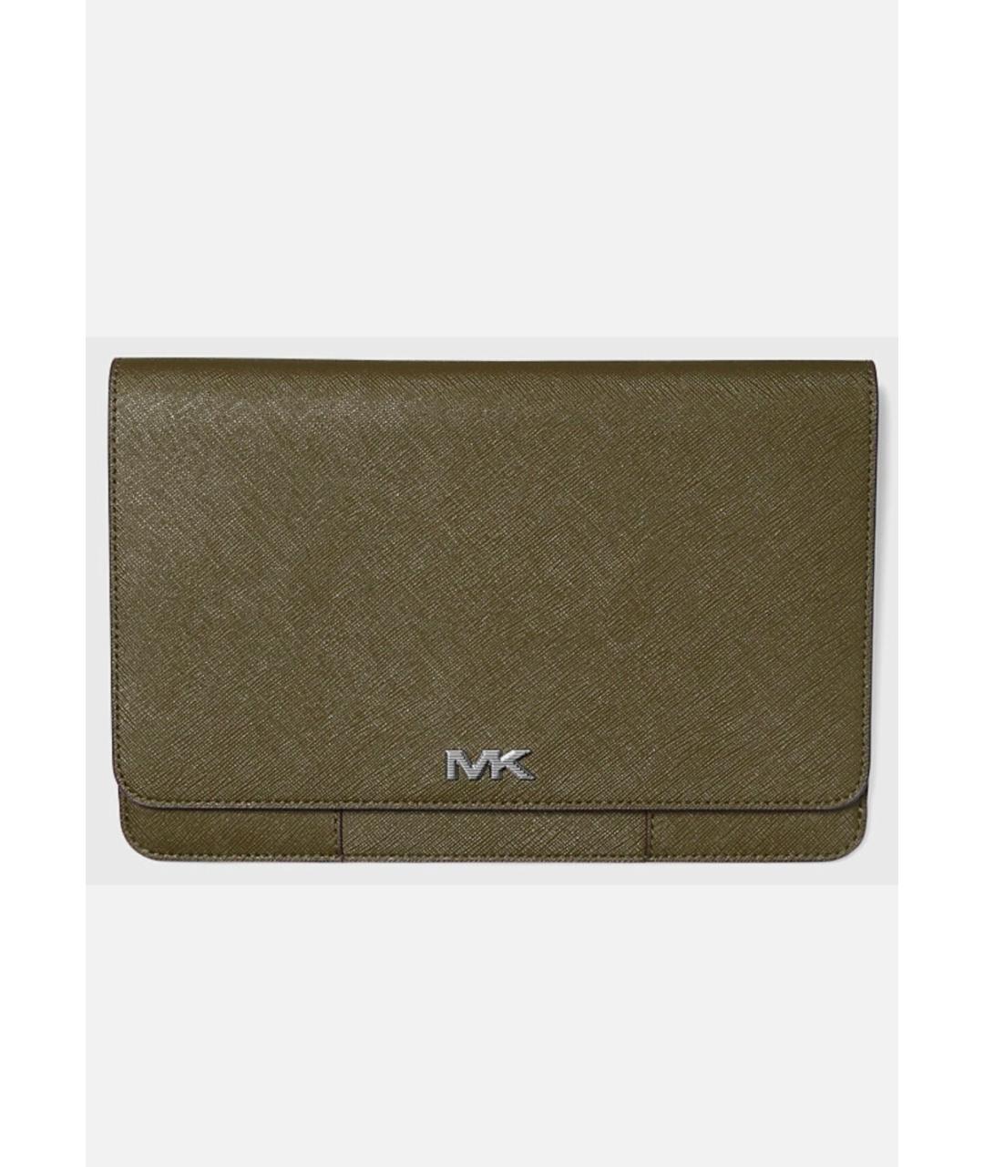 MICHAEL KORS Хаки кожаный кошелек, фото 5
