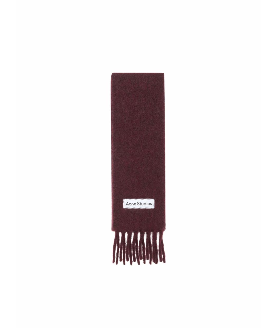ACNE STUDIOS Бордовый шарф, фото 1