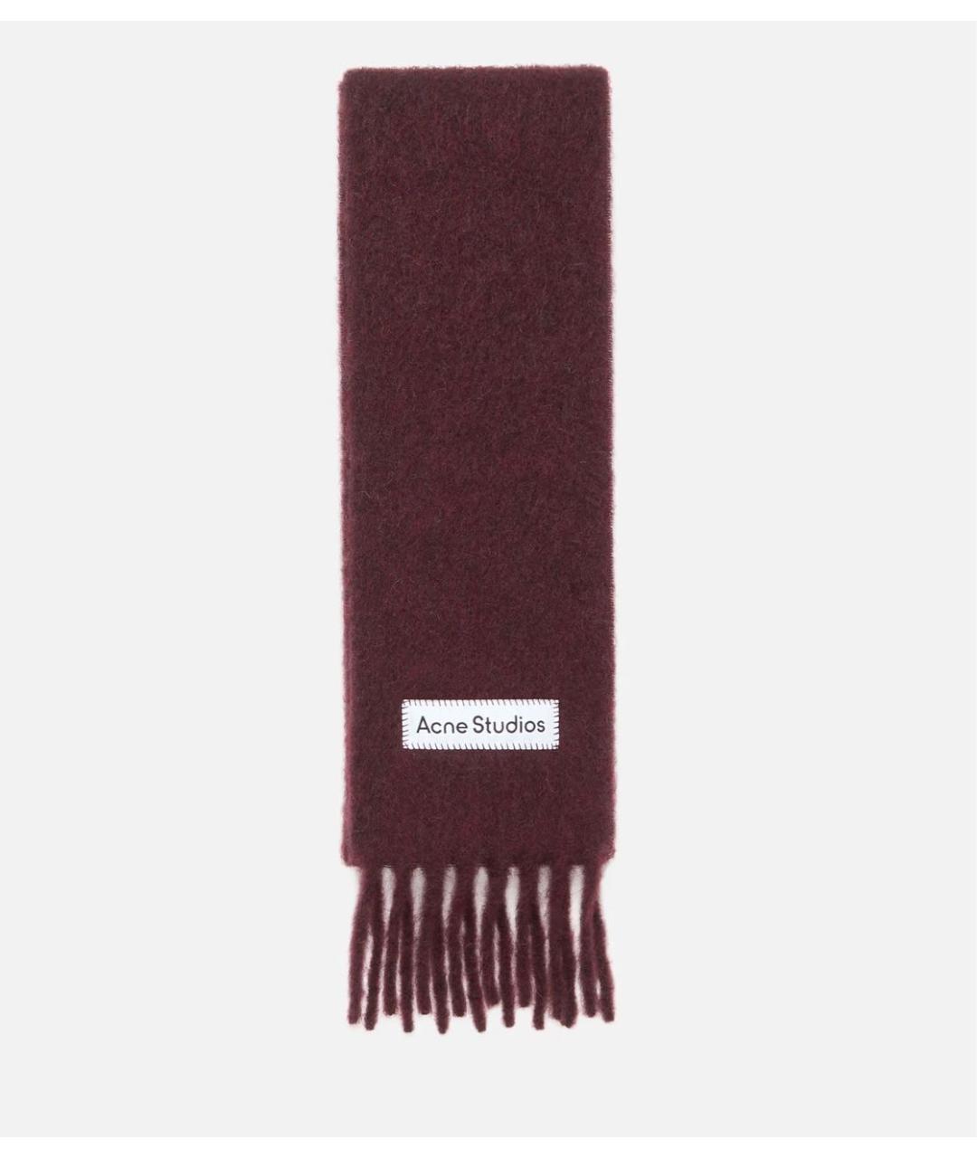 ACNE STUDIOS Бордовый шарф, фото 5