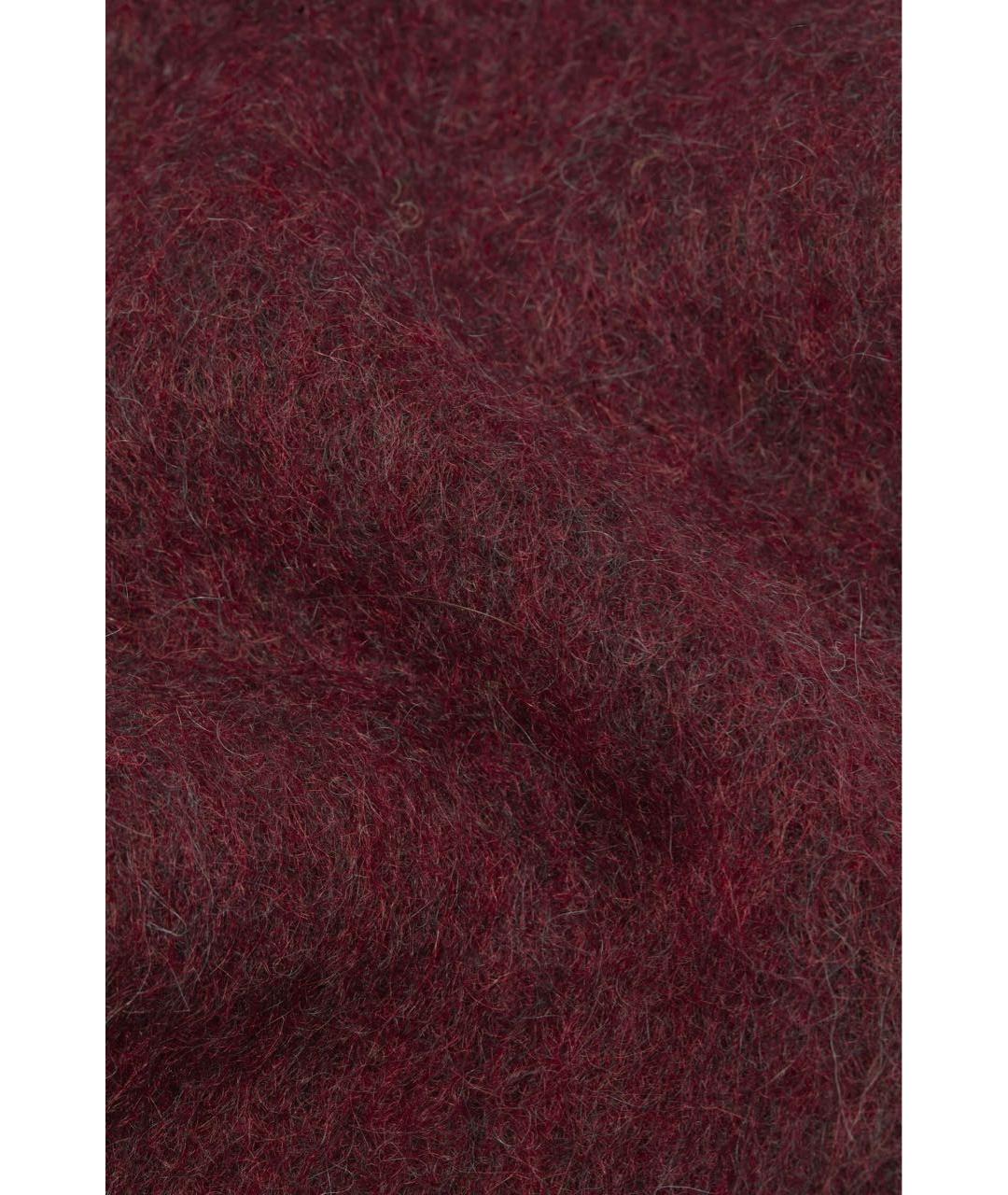 ACNE STUDIOS Бордовый шарф, фото 4