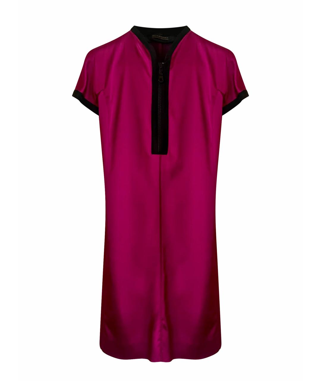 BURBERRY Фуксия ацетатное платье, фото 1