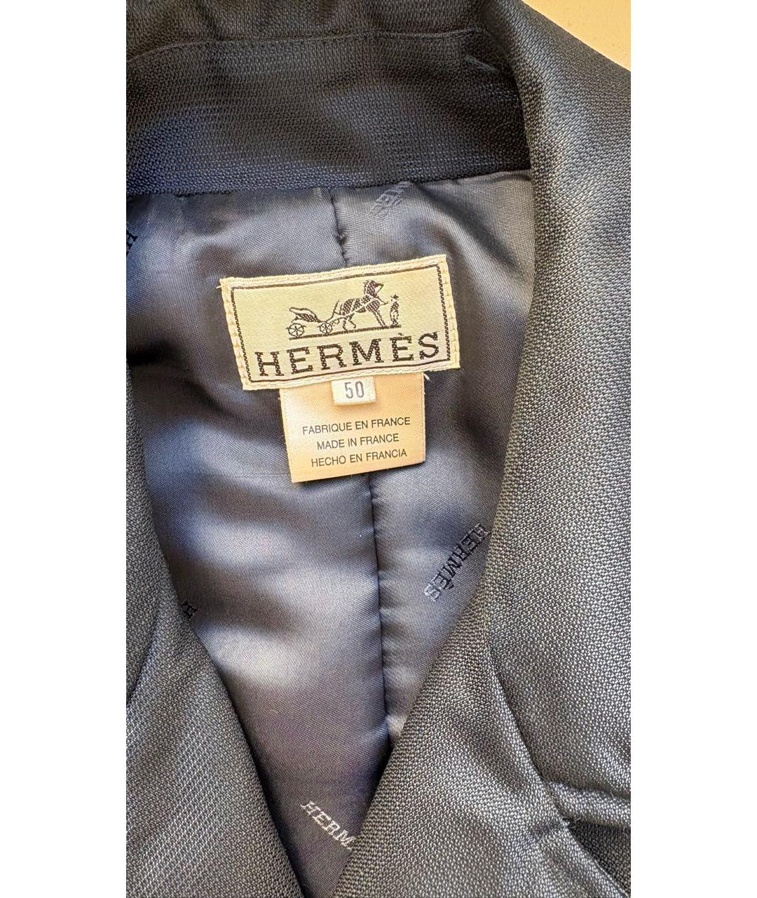 HERMES Темно-синяя полиамидовая куртка, фото 3
