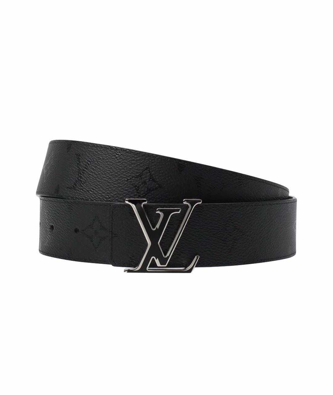 LOUIS VUITTON Черный кожаный ремень, фото 1