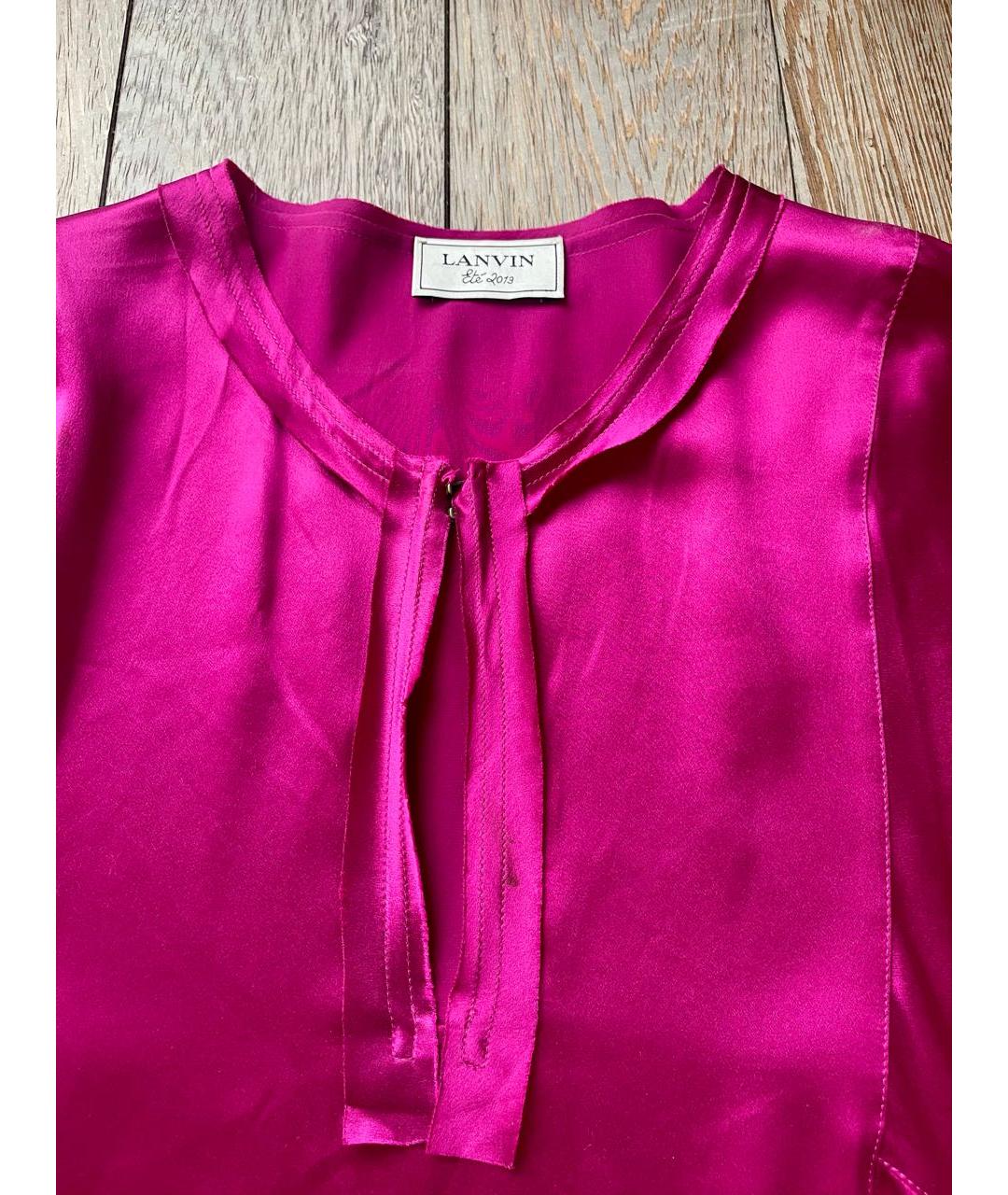 LANVIN Фуксия шерстяное платье, фото 4