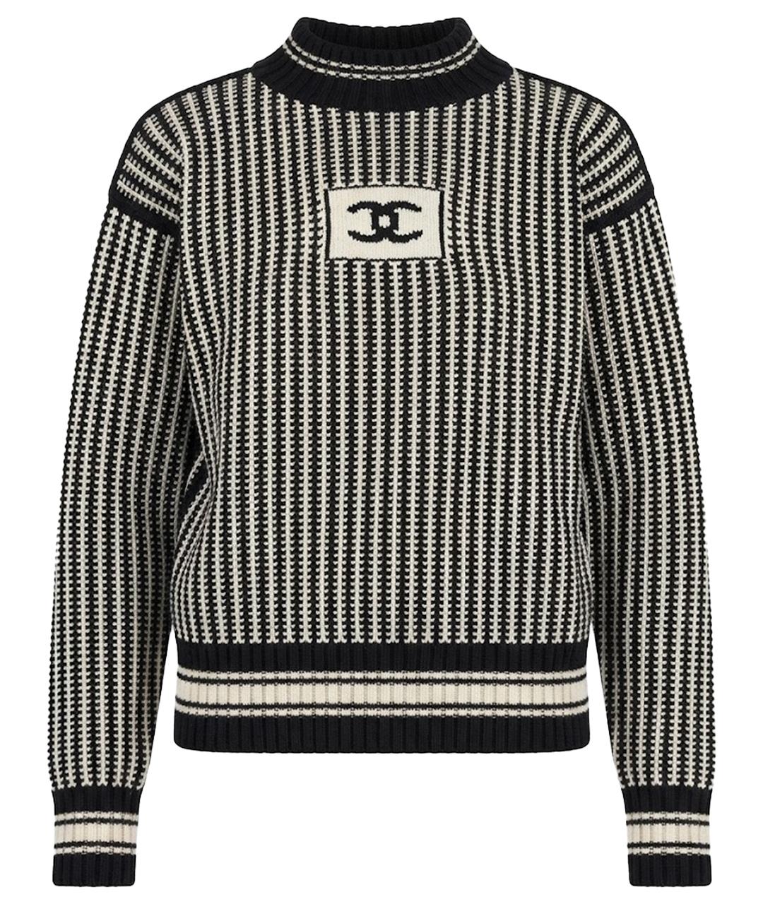 CHANEL Черный шерстяной джемпер / свитер, фото 1
