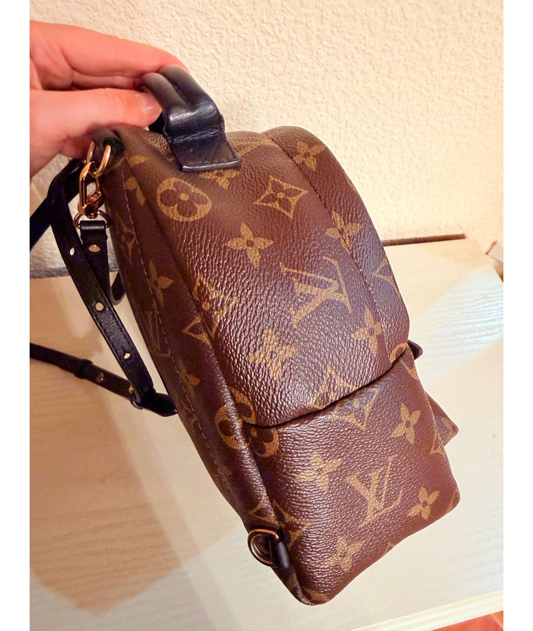 LOUIS VUITTON Коричневый рюкзак из канвы, фото 5