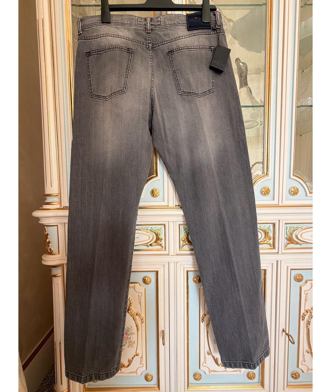 KITON Антрацитовые хлопковые джинсы, фото 2