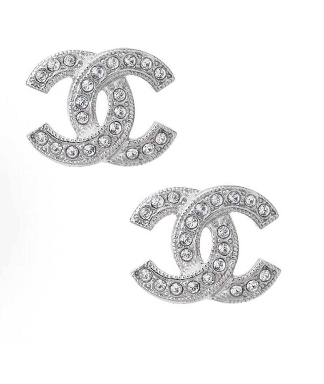 CHANEL Серебряные металлические серьги, фото 4